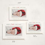 "Merry Scallop" - Holiday Birth Announcement Cards in Holly by Hooray Creative - Formats Available