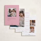 "Baby's First" - Holiday Birth Announcement Cards in Candy by Emily Betts - Back of Card Options