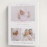 "Baby's First" - Holiday Birth Announcement Cards in Candy by Emily Betts - Folded Card