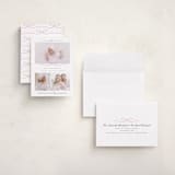 "Baby's First" - Holiday Birth Announcement Cards in Candy by Emily Betts - Assembled