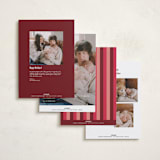 "Oh What Fun" - Holiday Birth Announcement Cards in Mulled Wine by Stacy Maalouf - Back of Card Options