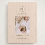 "first christmas monogram" - Holiday Birth Announcement Cards in Blush by Ellen Schlegelmilch - Front