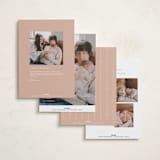 "first christmas monogram" - Holiday Birth Announcement Cards in Blush by Ellen Schlegelmilch - Back of Card Options