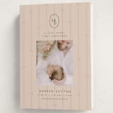 "first christmas monogram" - Holiday Birth Announcement Cards in Blush by Ellen Schlegelmilch - Folded Card