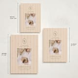 "first christmas monogram" - Holiday Birth Announcement Cards in Blush by Ellen Schlegelmilch - Formats Available