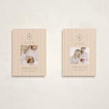 "first christmas monogram" - Holiday Birth Announcement Cards in Blush by Ellen Schlegelmilch - Photo Orientation Options