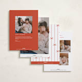 "Best Gift Ever bow" - Holiday Birth Announcement Cards in Citrus by Alethea and Ruth - Back of Card Options