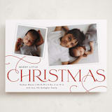 "Little Addition" - Holiday Birth Announcement Cards in Cherry by Sarah Brown - Front