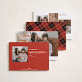 "Little Addition" - Holiday Birth Announcement Cards in Cherry by Sarah Brown - Back of Card Options