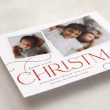 "Little Addition" - Holiday Birth Announcement Cards in Cherry by Sarah Brown - Detail