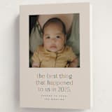 "the best thing" - Holiday Birth Announcement Cards in Teal by Ellen Schlegelmilch - Folded Card