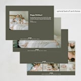 "More to Love" - Holiday Birth Announcement Cards in Serenity by Blustery August - Back of Card Options