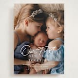 "together" - Holiday Birth Announcement Cards in Snowflake by Everett Paper Goods - Front