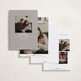 "together" - Holiday Birth Announcement Cards in Snowflake by Everett Paper Goods - Back of Card Options