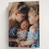 "together" - Holiday Birth Announcement Cards in Snowflake by Everett Paper Goods - Folded Card