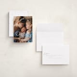 "together" - Holiday Birth Announcement Cards in Snowflake by Everett Paper Goods - Assembled