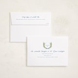 "First Christmas Wreath" - Holiday Birth Announcement Cards in Winter Sky by Alethea and Ruth - FREE Recipient Addressing