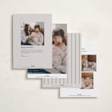 "Merrier This Year" - Holiday Birth Announcement Cards in Toffee by Everett Paper Goods - Back of Card Options