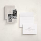 "Merrier This Year" - Holiday Birth Announcement Cards in Toffee by Everett Paper Goods - Assembled