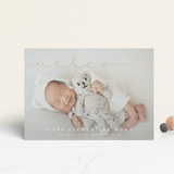 "Delicate Welcome" - Birth Announcements in Cloud by Olivia Raufman - Front