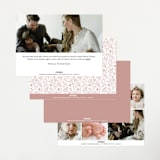 "Delicate Collage" - Birth Announcements in Burnt Rose by Amy Payne - Back of Card Options