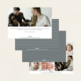"Treasured" - Birth Announcements in Slate by Sarah Brown - Back of Card Options
