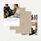 "sparkling florals" - Birth Announcements in Sand by Kate Ahn - Back of Card Options