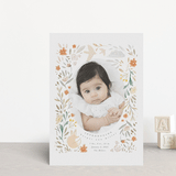 "Garden Fox" - Birth Announcements in Peach by Hannah Williams - Front