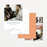 "Garden Fox" - Birth Announcements in Peach by Hannah Williams - Back of Card Options