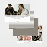 "Simply Sweet" - Birth Announcements in Clay by Carolyn Nicks - Back of Card Options