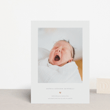 "Heart" - Birth Announcements in Charcoal by Blustery August - Front