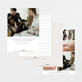 "Tiny Sprigs" - Birth Announcements in Latte by Kristie Kern - Back of Card Options