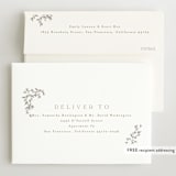 "Tiny Sprigs" - Birth Announcements in Latte by Kristie Kern - FREE Recipient Addressing