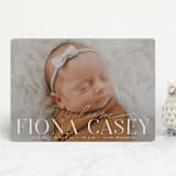 "Welcoming" - Birth Announcements in Cotton by Everett Paper Goods - Front