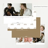 "Welcoming" - Birth Announcements in Cotton by Everett Paper Goods - Back of Card Options