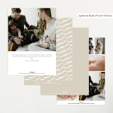 "Bow Tied" - Birth Announcements in Cotton by Kaydi Bishop - Back of Card Options