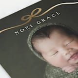 "Bow Tied" - Birth Announcements in Cotton by Kaydi Bishop - Detail