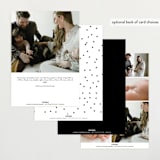 "Festive Dots" - Birth Announcements in Cotton by Wendy Chung - Back of Card Options