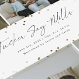 "Festive Dots" - Birth Announcements in Cotton by Wendy Chung - Detail