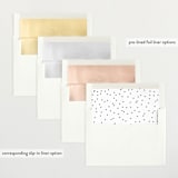 "Festive Dots" - Birth Announcements in Cotton by Wendy Chung - Envelope Liner Options