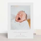 "Heart" - Birth Announcements in Charcoal by Blustery August - Front