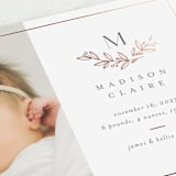 "Graceful Laurels" - Birth Announcements in Lace by Jessica Williams - Detail