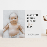 "a.k.a." - Birth Announcements in Classic by Lehan Veenker - Front