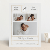 "Antique" - Birth Announcements in Pearl by Corinne Malesic - Front