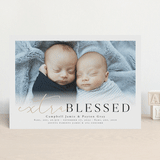 "Extra blessed" - Birth Announcements in Onyx by Lea Delaveris - Front