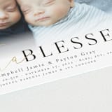 "Extra blessed" - Birth Announcements in Onyx by Lea Delaveris - Close-Up