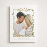 "Ribbonly Frame" - Birth Announcements in Blush by Itsy Belle Studio - Front