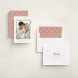 "Ribbonly Frame" - Birth Announcements in Blush by Itsy Belle Studio - Assembled
