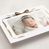 "Bow" - Birth Announcements in Poppy by Olivia Kanaley Inman - Detail