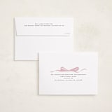 "Bow" - Birth Announcements in Poppy by Olivia Kanaley Inman - FREE Recipient Addressing